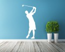 Golf Man Vinyl Decals Silhouette Modern Wall Art Sticker